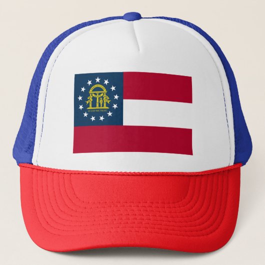 Vlag van Georgia Trucker Pet (Voorkant)