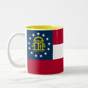 Vlag van Georgia Tweekleurige Koffiemok