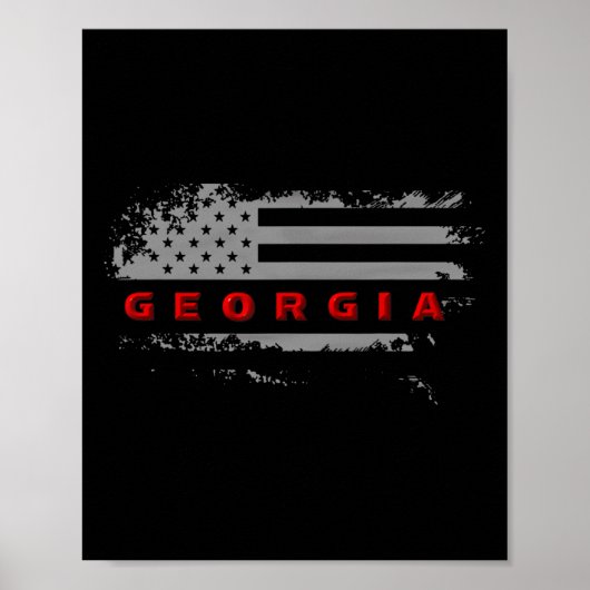 Vlag van Georgia, VS Poster (Voorkant)