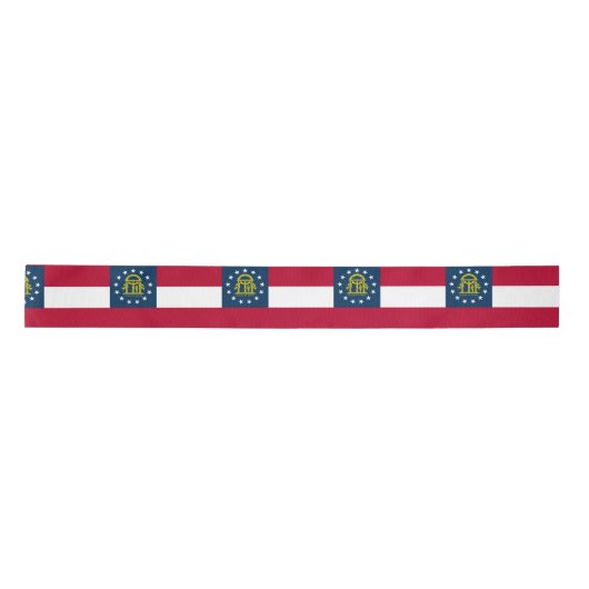 Vlag van Georgia (VS-staat) Satijnen Lint (Voorkant)