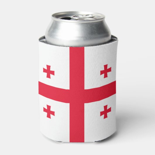Vlag van Georgië Blikjeskoeler (Blikje Voorkant)