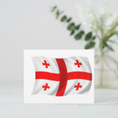 vlag van Georgië Briefkaart (Staand voorkant)