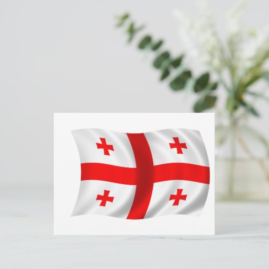 vlag van Georgië Briefkaart (Staand voorkant)