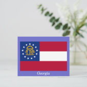 vlag van Georgië Briefkaart (Staand voorkant)