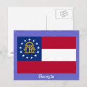 vlag van Georgië Briefkaart (Voorkant / Achterkant)