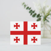 vlag van Georgië Briefkaart (Staand voorkant)