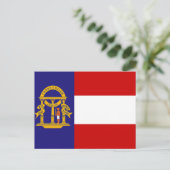 vlag van Georgië Briefkaart (Staand voorkant)