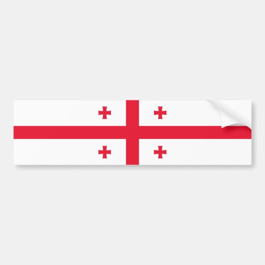 Vlag van Georgië Bumpersticker (Voorkant)