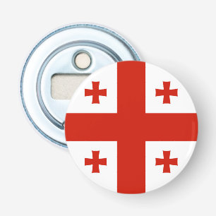 Vlag van Georgië Button Flesopener