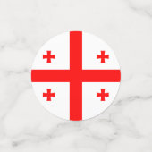 Vlag van Georgië Confetti (Kleine voorkant)