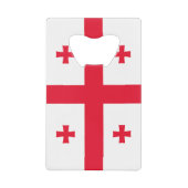 Vlag van Georgië Creditkaart Flessenopener (Voorkant)