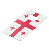 Vlag van Georgië Creditkaart Flessenopener (Voorkant Gekanteld)