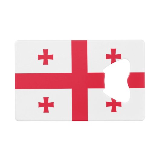Vlag van Georgië Creditkaart Flessenopener (Voorkant (Horizontaal))