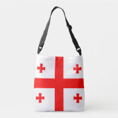 Vlag van Georgië Crossbody Tas (Achterkant)