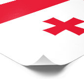 Vlag van Georgië Foto Afdruk (Hoek)