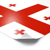 Vlag van Georgië Foto Afdruk (Hoek)