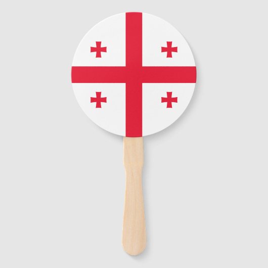 Vlag van Georgië Handwaaier (Voorkant)