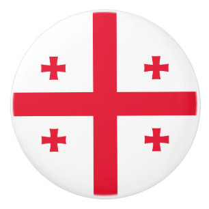Vlag van Georgië Keramische Knop