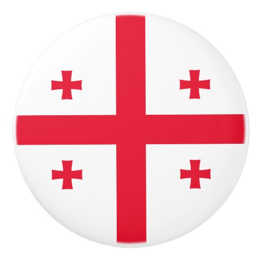 Vlag van Georgië Keramische Knop (Voorkant)