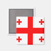 Vlag van Georgië (land) Magneet (Voorkant / Achterkant)