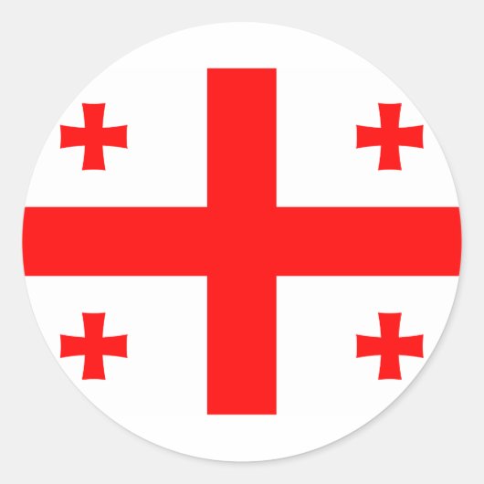 Vlag van Georgië (land) Sticker (Voorkant)