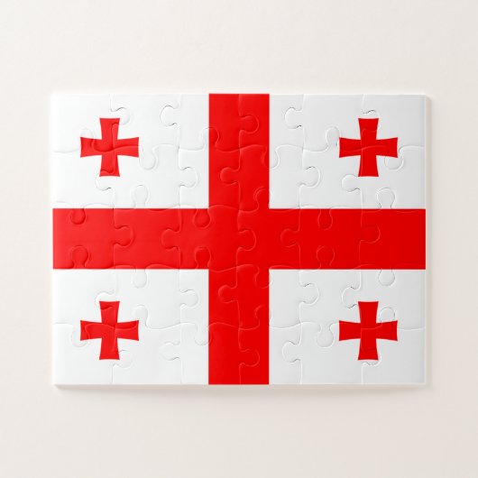 Vlag van Georgië Legpuzzel (Horizontaal)
