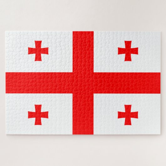 Vlag van Georgië Legpuzzel (Horizontaal)