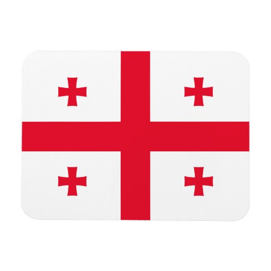 Vlag van Georgië Magneet (Horizontaal)