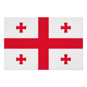 Vlag van Georgië Perfect Poster
