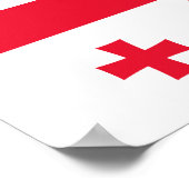 Vlag van Georgië Poster (Hoek)