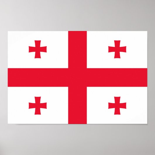 Vlag van Georgië Poster (Voorkant)
