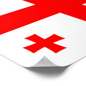 Vlag van Georgië Poster (Hoek)