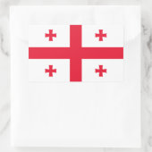 Vlag van Georgië Rechthoekige Sticker (Tas)