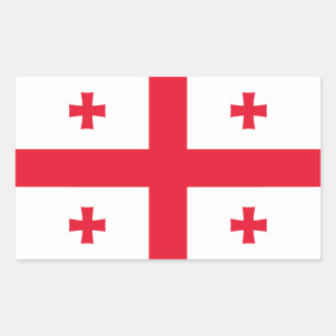 Vlag van Georgië Rechthoekige Sticker