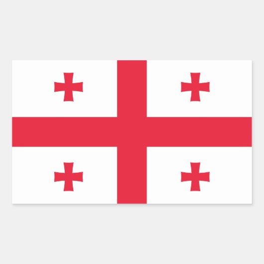 Vlag van Georgië Rechthoekige Sticker (Voorkant)