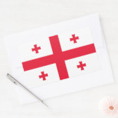 Vlag van Georgië Rechthoekige Sticker (Envelop)