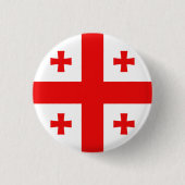 vlag van Georgië Ronde Button 3,2 Cm (Voorkant)