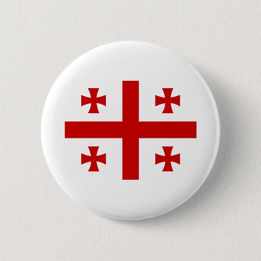 vlag van Georgië Ronde Button 5,7 Cm (Voorkant)