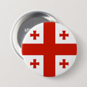 Vlag van Georgië Ronde Button 7,6 Cm (Voorkant /achterkant)