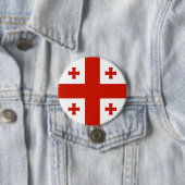 Vlag van Georgië Ronde Button 7,6 Cm (In situ)