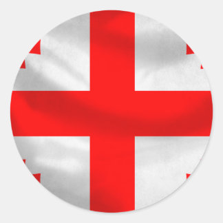 Vlag van Georgië Ronde Sticker