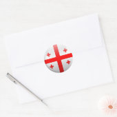 vlag van Georgië Ronde Sticker (Envelop)