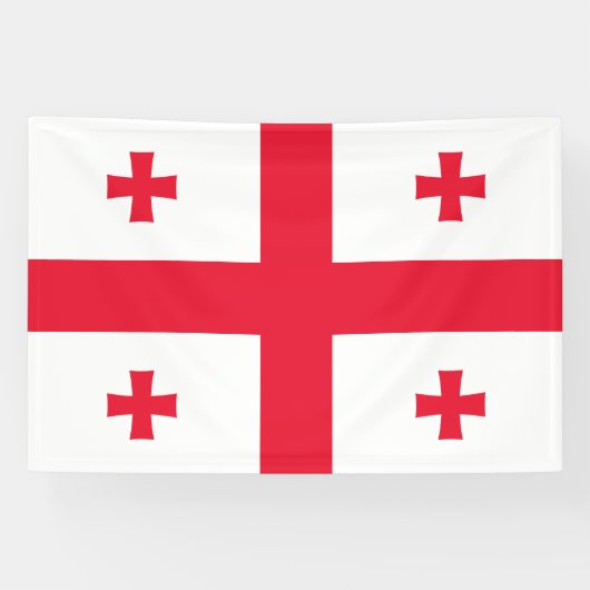 Vlag van Georgië Spandoek (Horizontaal)