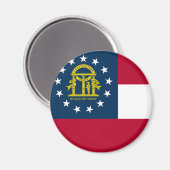 Vlag van Georgië Staat Verenigde Staten Magneet (Voorkant / Achterkant)
