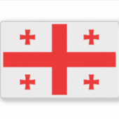 vlag van Georgië Sticker (Voorkant)