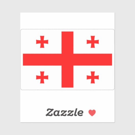 vlag van Georgië Sticker (Vel)