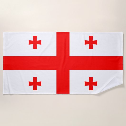 Vlag van Georgië Strandlaken (Voorkant)