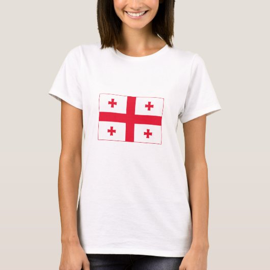 Vlag van Georgië T-shirt (Voorkant)