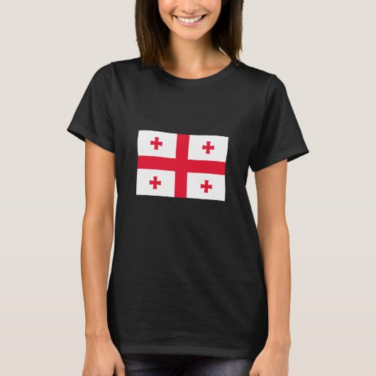 Vlag van Georgië T-shirt (Voorkant)