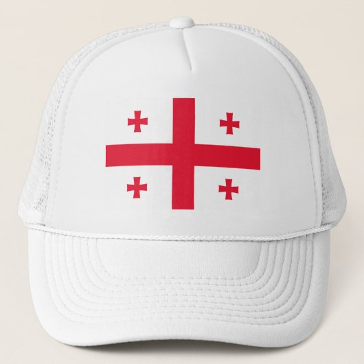 Vlag van Georgië Trucker Pet (Voorkant)